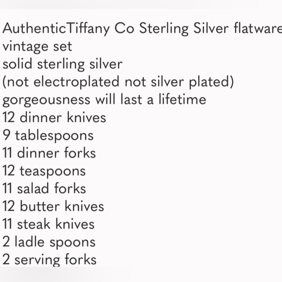 Luxurious Tiffany Co sterling flatware - Picture 16 of 16
